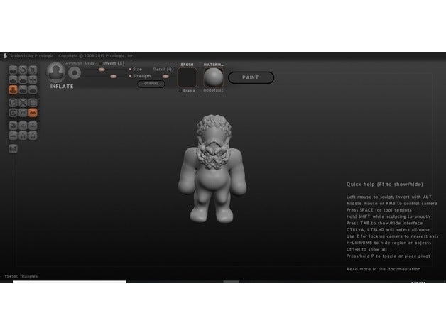 stout dwarf dummy 3d printing model middle-earth middle earth sculptris sculpture 3D print model - Mito3D