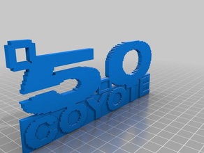 50 key chain 3d slash 3d print model - Mito3D