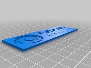 fablab logosu plaka ters 3d print model - Mito3D