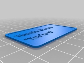 timothy name tag customized 3d print model - Mito3D