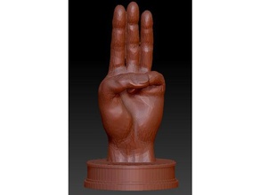 escoteiro símbolo de uma mão A impressão 3d boyscouts 3d print model - Mito3D