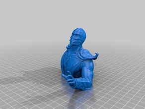 escorpião busto mortal kombat A impressão 3d 3d print model - Mito3D
