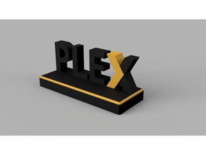 plex logosu Gece Işığı 3d baskı 3d print model - Mito3D