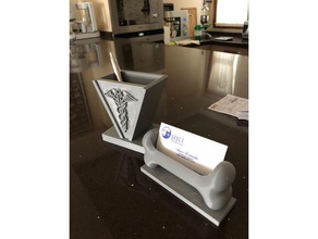 veteriner kalem sahibi ve kart sahipleri kaplar kutusu tutucu 3d print model - Mito3D