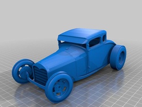 model hot rod coupe fenderless automotive 3d print model - Mito3D