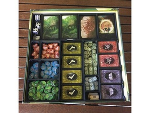 arkham horror boardgame - 1 minute setup insert including dunwich expansion toy & game accessories inserts box 3d print model - Mito3D