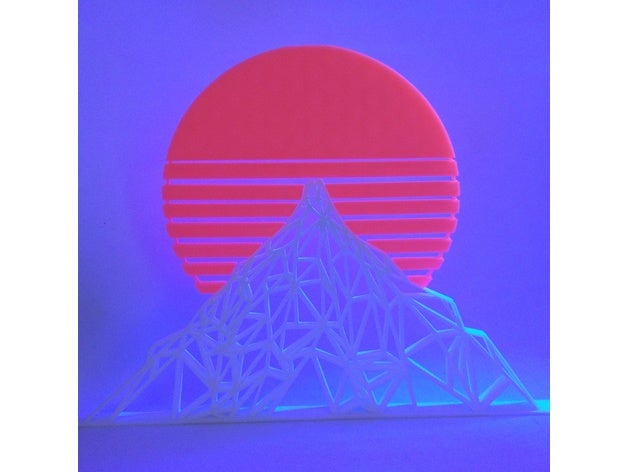 80 retro futurista synthwave 3D print model - Mito3D