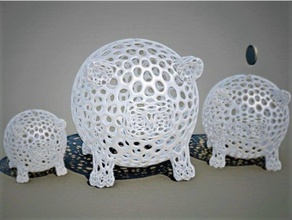 voronoi kumbara aksesuarlar domuz 3d print model - Mito3D