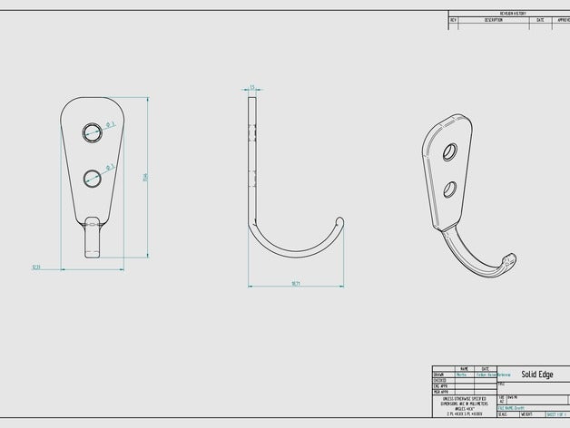 Haken-Schlüssel-Halter gadgets Haken Tastatur keyholder Schlüsselhalter 3D print model - Mito3D