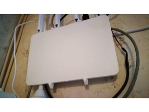 xiaomi mi 3g router wall + fan mount computer drill screw wifi 3d print model - Mito3D