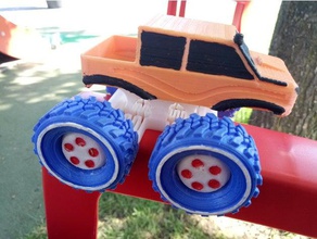mini monster truck 4x 4 ruote les machines-outils 3d print model - Mito3D