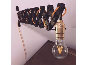 wall-mount scissor lamp decor lighting mechanical 3d print model - Mito3D
