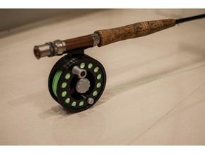 realistic fly fishing reel sport & outdoors 3d print model - Mito3D