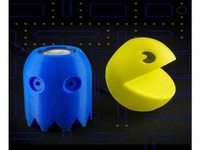 pacman-esprit haut-parleur passe-temps boombox mobile pacman jeu de rétro 3d print model - Mito3D