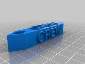 crew-tag Schlüsselanhänger kundengebundene 3d print model - Mito3D