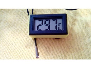 case mini lcd ekran dijital termometre ev gereçleri kutusu durumda elektronik nem hidrometre gerilim voltmetre led powermeter 3d print model - Mito3D