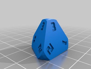 d4 futuristic simple pyramid dice - 3-numbers prototypes toys & games 3d print model - Mito3D