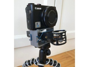 zoom h1 shock mount tripod camera 3d print model - Mito3D