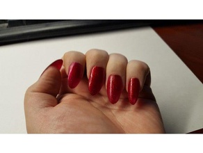 fake nails large hands accessories fingernails 3d print model - Mito3D