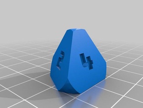 d4 futuristico semplice piramide dadi - singolo-numeri prototipi giochi e giocattoli 3d print model - Mito3D