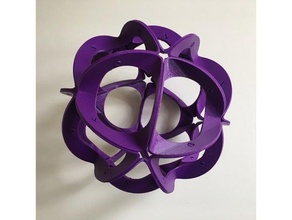 modular icosahedron math art geometry module snap 3d print model - Mito3D
