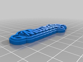 my customized multiline tag keychain signs & logos 3d print model - Mito3D