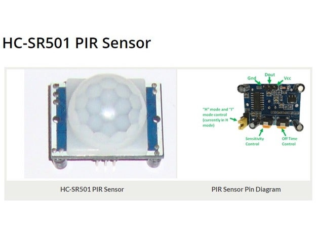 hc-sr501 pir sensor Gehäuse Befestigungsbohrungen - Elektronik 3D print model - Mito3D