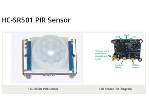 hc-sr501 capteur pir des cas, les trous de fixation l'électronique 3d print model - Mito3D
