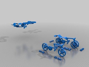 volo di biciclette i veicoli bicicletta bordo bordi volare in terra terreno il veicolo 3d print model - Mito3D