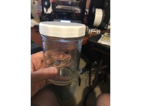 bocca larga vaso di mason coperchio spigoli smussati i contenitori coperchi masonjar jar ampia e 3d print model - Mito3D