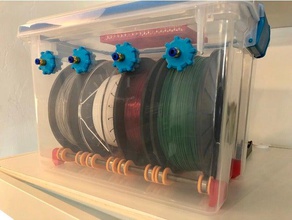 nihai makara tutucu kutu kuru 3d yazıcı aksesuarları drybox filament biriktirme kapalı Kapalı kap spoolholder monte edin rulo sterlite depolama kutusu 3d print model - Mito3D