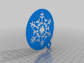 Schneeflocke Kaffee-Schablone Küche und Esszimmer Weihnachten Kaffee Schnee auf der Schablone 3d print model - Mito3D