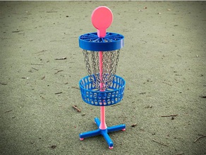 disc golf mini basket sport & outdoors frisbee trophy 3d print model - Mito3D