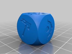 shadespire attack dice customized 3d print model - Mito3D