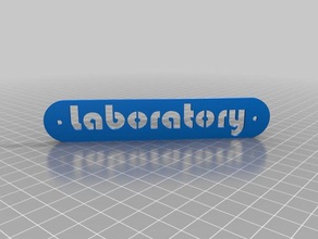 laboratory sign plate learning 3d print model - Mito3D
