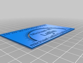 michael laflin functional business card customized 3d print model - Mito3D