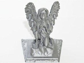 anjo de corte asas esculturas 3d print model - Mito3D