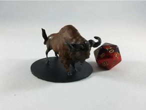 auroch games bison buffolo bull cattle cow d&d dnd dungeons & dragons moo mount pathfinder 3d print model - Mito3D