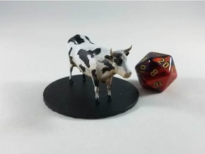 vaca de mesa jogo jogos touro o gado d&d dnd dungeons & dragons mugido pathfinder 3d print model - Mito3D