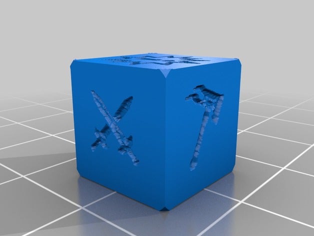 shadespire attaque dés cube dé personnalisé 3D print model - Mito3D