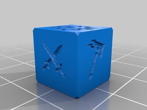 shadespire attaque dados cubo los personalizado 3d print model - Mito3D