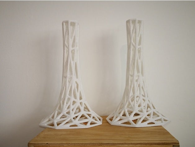 de arquitetura lattice - inclinação transição a arte 3d em forma árvore modelo desenho industrial treliça estrutura rede design moderno 3D print model - Mito3D