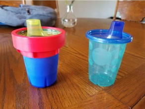 take 'n' toss kids sippy cup lid clamp kitchen & dining 3d print model - Mito3D
