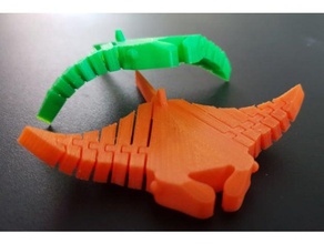 manta flexy ray Spielzeug & game Zubehör artikuliert flex flexi 3d print model - Mito3D