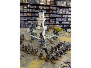 elf Kulesi binalar ve yapılar Elfler fantezi arazi yüksek wargame warhammer fantasy 3d print model - Mito3D