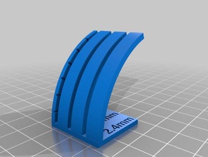customizable curved overhang tester 3d printing tests 3d print model - Mito3D