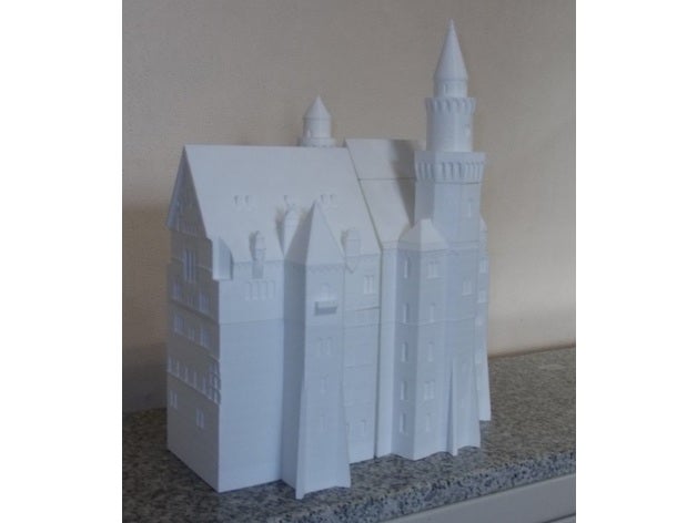 il castello di neuschwanstein 44 pezzi edifici e strutture 3D print model - Mito3D