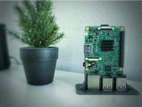 simple rpi desk stand electronics raspberry pi 3d print model - Mito3D