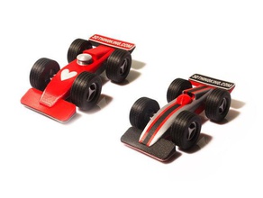 double-sided formula 1 3dthingkingcom toy & game accessories backflip car colorprint double sided kids trick 3d print model - Mito3D