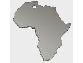 africa portachiavi art keychain 3d print model - Mito3D